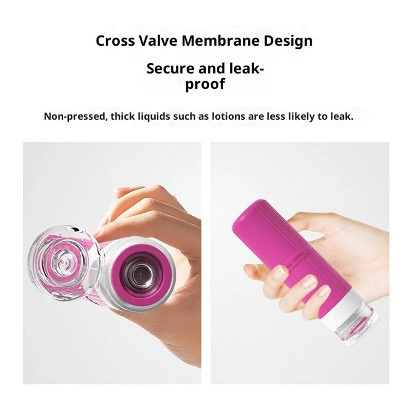 6Pcs 50ml Travel Refillable Face Cream Jars + 90ml Bottles Set Silicone Leak-proof Squeeze Containers Set - 01 Set