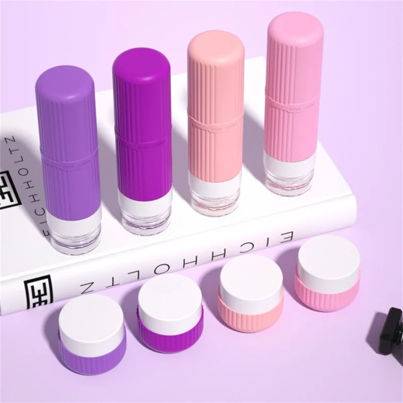 6Pcs 50ml Travel Refillable Face Cream Jars + 90ml Bottles Set Silicone Leak-proof Squeeze Containers Set - 01 Set