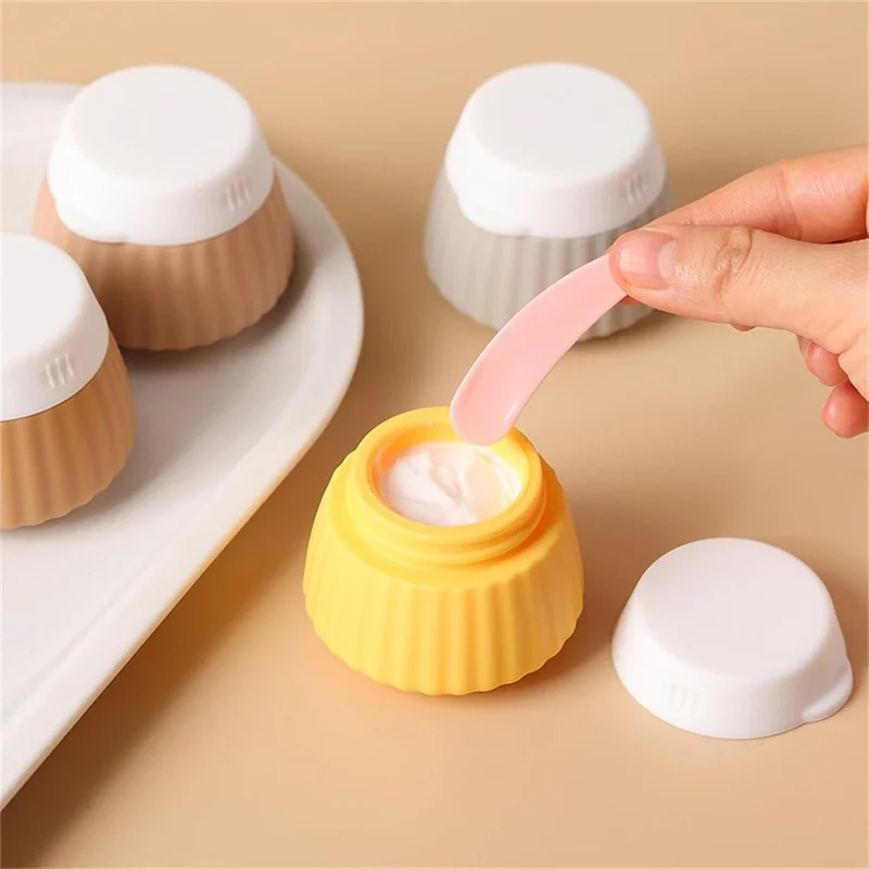 8Pcs 40ml Travel Refillable Face Cream Jars + 90ml Bottles Set Silicone Leak-proof Squeeze Containers Set - Set 01