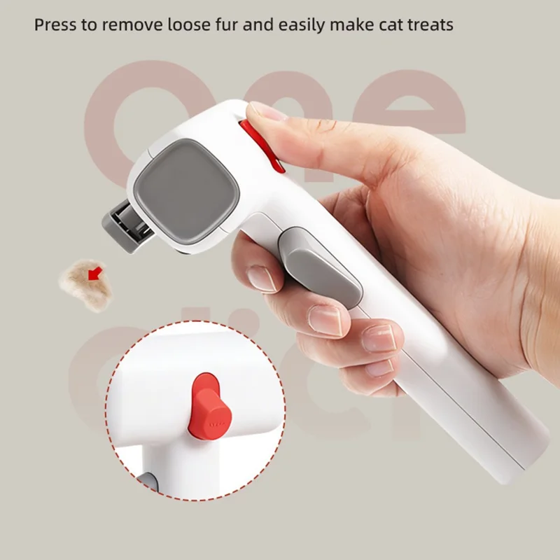 2-in-1 Pet Grooming Comb Detangling Hair Removal Tool with Safety Lock for Dogs Cats