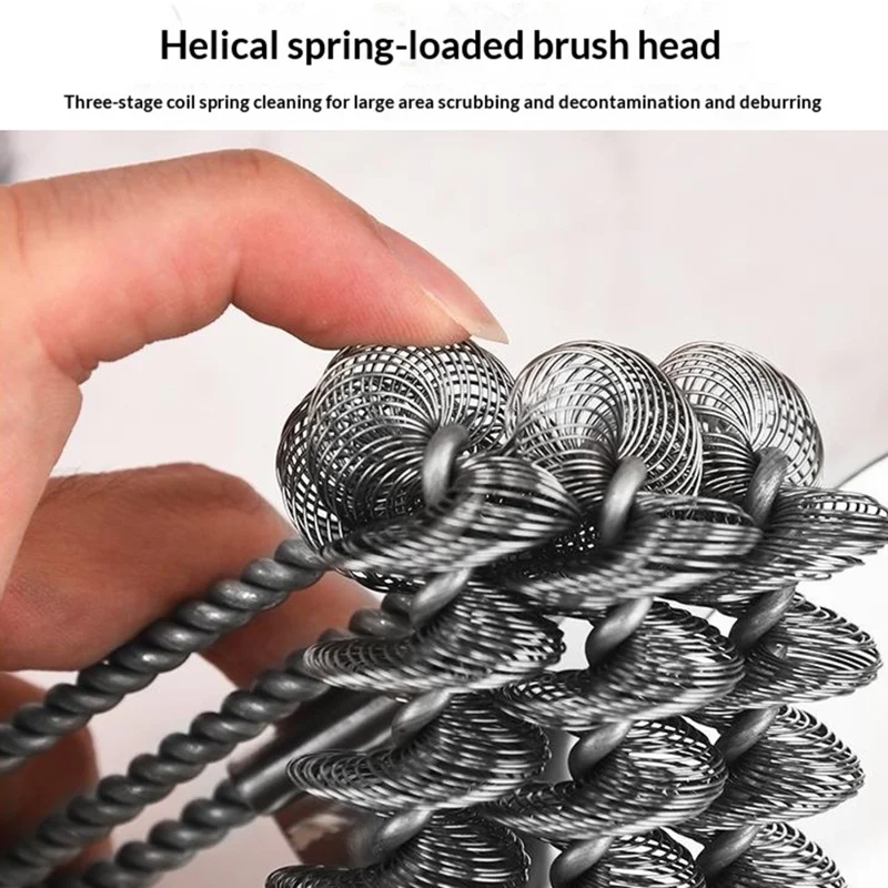 Stainless Steel Cleaning Brush BBQ Grill Galvanized Wire Brush for Outdoor Picnic Camping - Style A