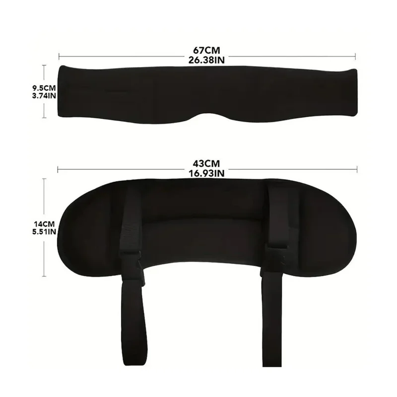 Oreiller de Voyage pour Avion avec Masque de Sommeil 2-en-1 Soutien de Cou et Tête Ajustable Masque Occultant Noir pour Voiture Avion Train - Noir