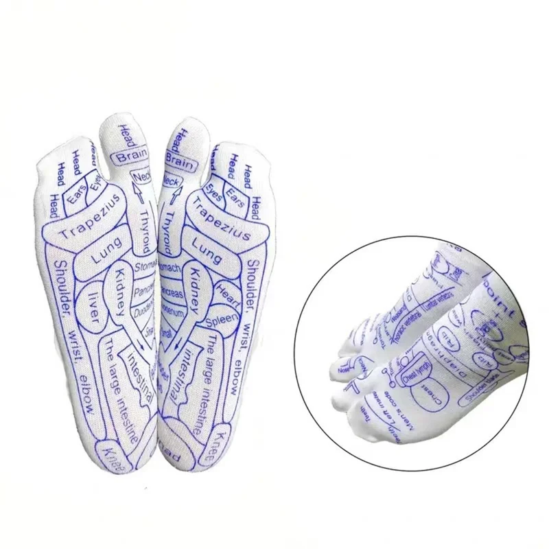 1 Par de Meias de Reflexologia para os Pés com Conjunto de Ferramentas de Massagem em Pontos de Gatilho - Meias de Acupuntura para Terapia de Acupressão - Modelo Masculino