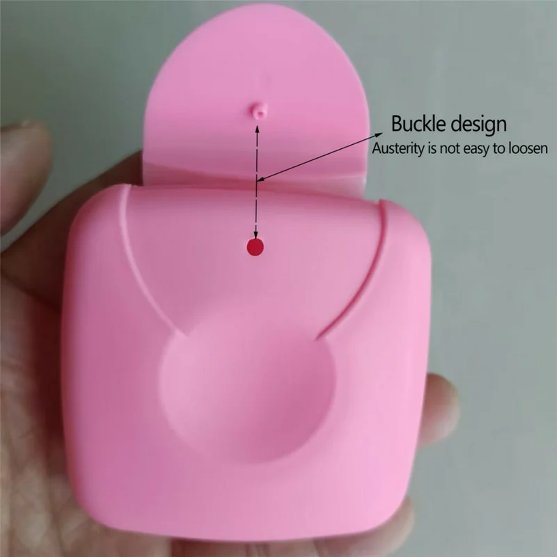 Portable Women Tampon Holder Storage Box Flip Buckle Dustproof Travel Carrying Case - Pink