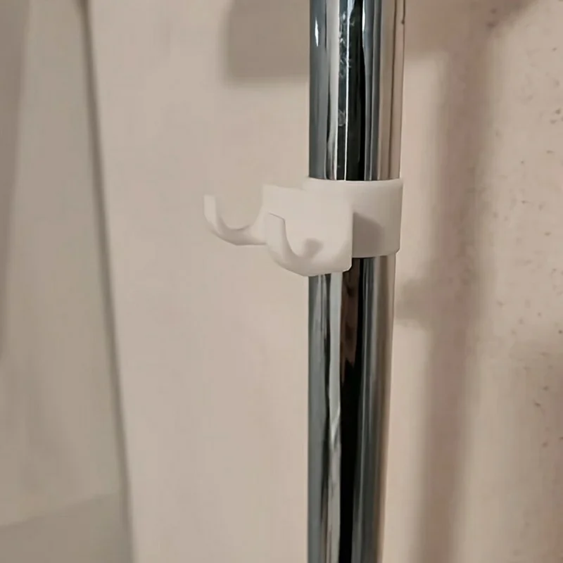 Badrum Duschstolpe Svart Höllare för Rakapparat, Ingen Borning, Clip-on, Vithet