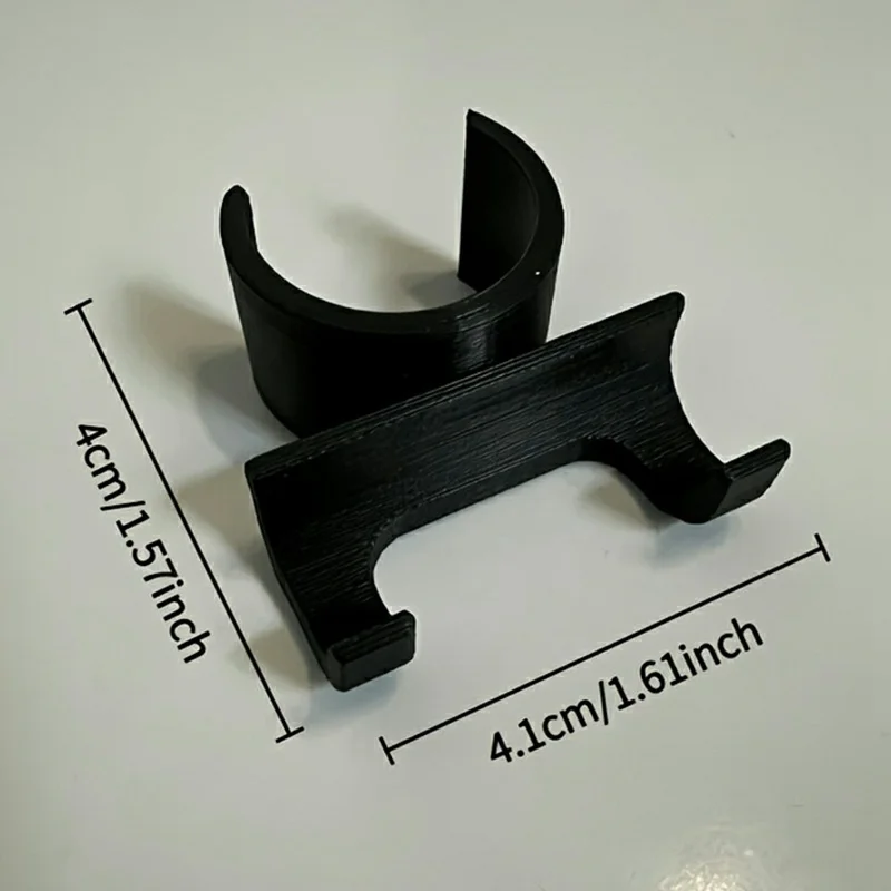 Badrum Duschstolpe Svart Höllare för Rakapparat, Ingen Borning, Clip-on, Vithet