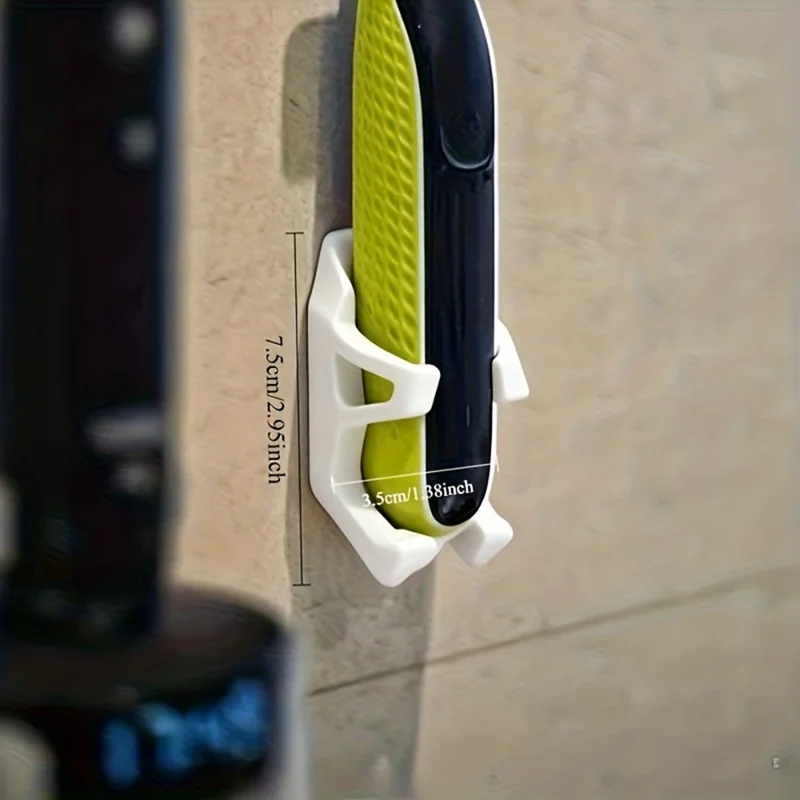 Vägghållare för rakapparat Vägghållare för elektrisk rakapparat Badrumslagring Organizer - Vit