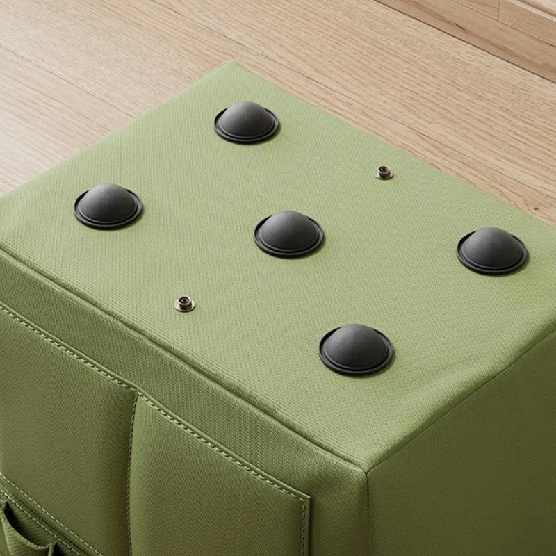 Multifunctional Foldable Tool Bag Oxford Cloth Tool Organizer with Side Pockets Steel Frame Storage Bag - Green