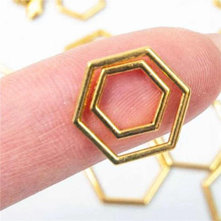 Conjunto de 20 marcadores de punto de metal de bloqueo para ganchillo, hexagonal y abeja