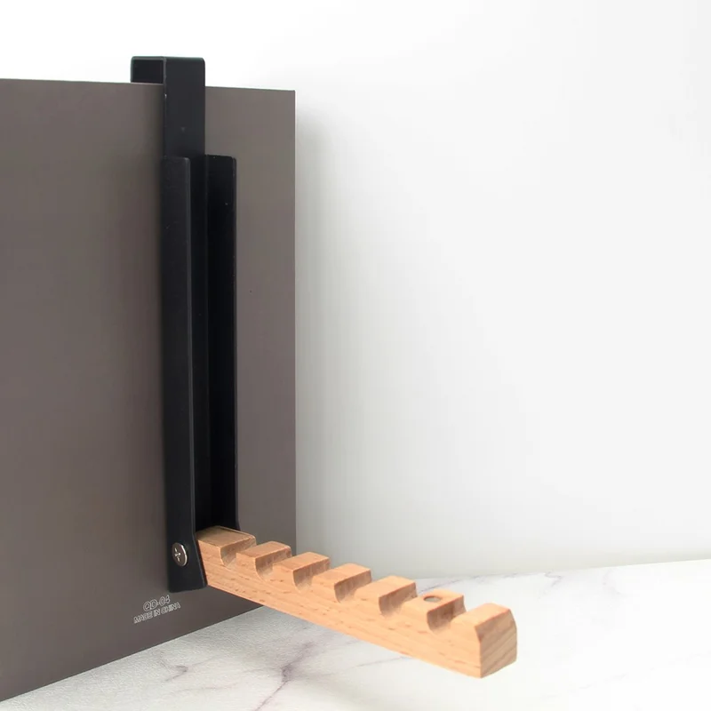 Portable Travel Clothes Drying Rack No Drill Foldable Over Door Hook Hanger for Hotel Room - White