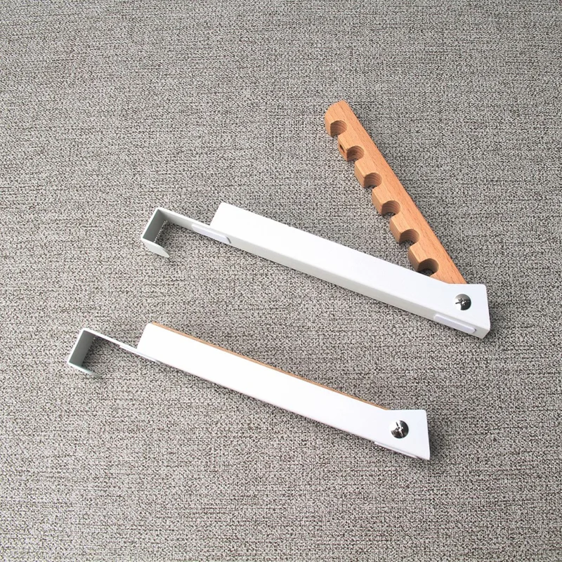 2Pcs Portable Travel Clothes Drying Rack No Drill Foldable Over Door Hook Hanger for Hotel Room - White