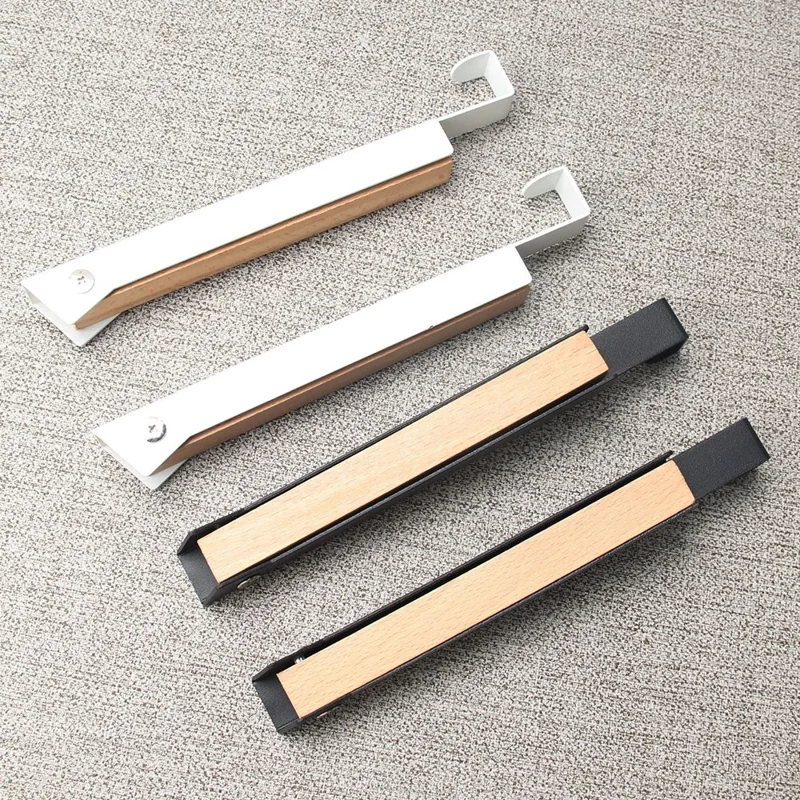 2Pcs Portable Travel Clothes Drying Rack No Drill Foldable Over Door Hook Hanger for Hotel Room - White