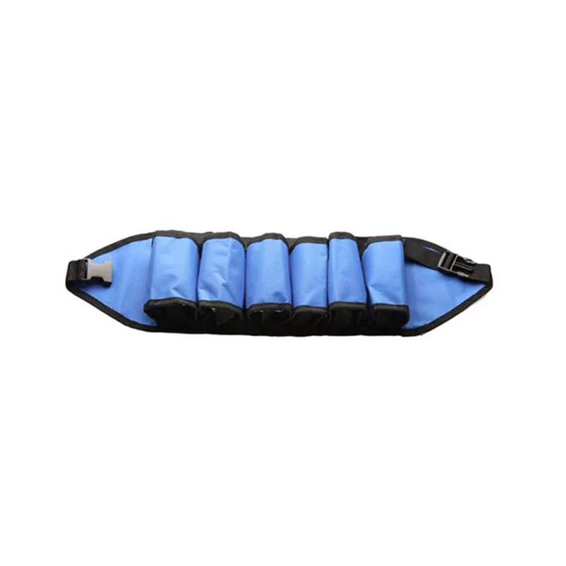 6-Can Capacity Holder Waistband Bag Adjustable Foldable Drink Belt Bag for Outdoor Camping Hiking - Blue