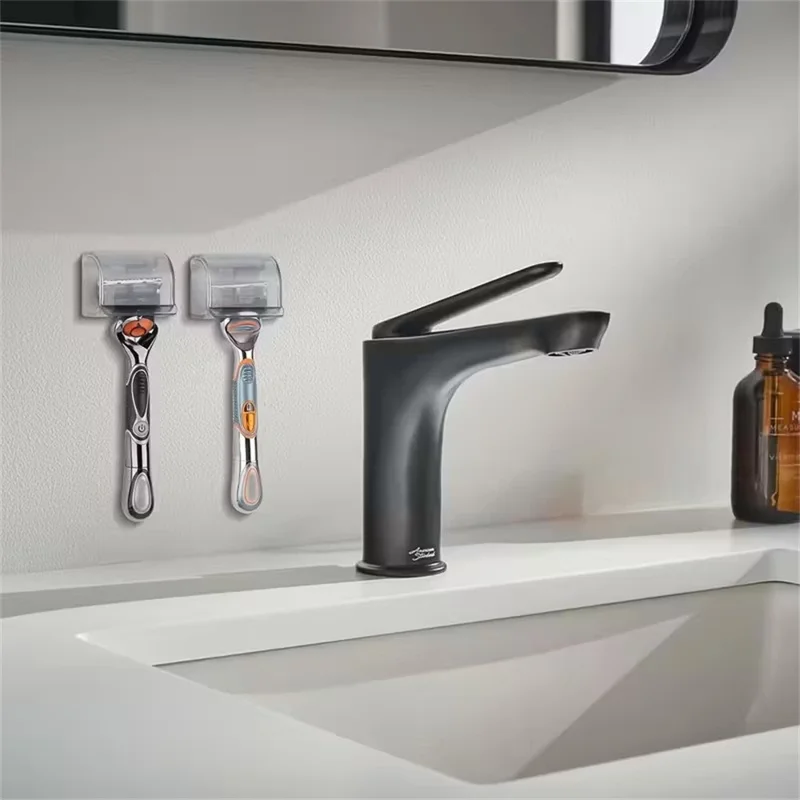 Soporte para Afeitadora de Montaje en Pared, Estante de Almacenamiento para Afeitadora con Cubierta Transparente a Prueba de Polvo y Agua para Organización de Baño