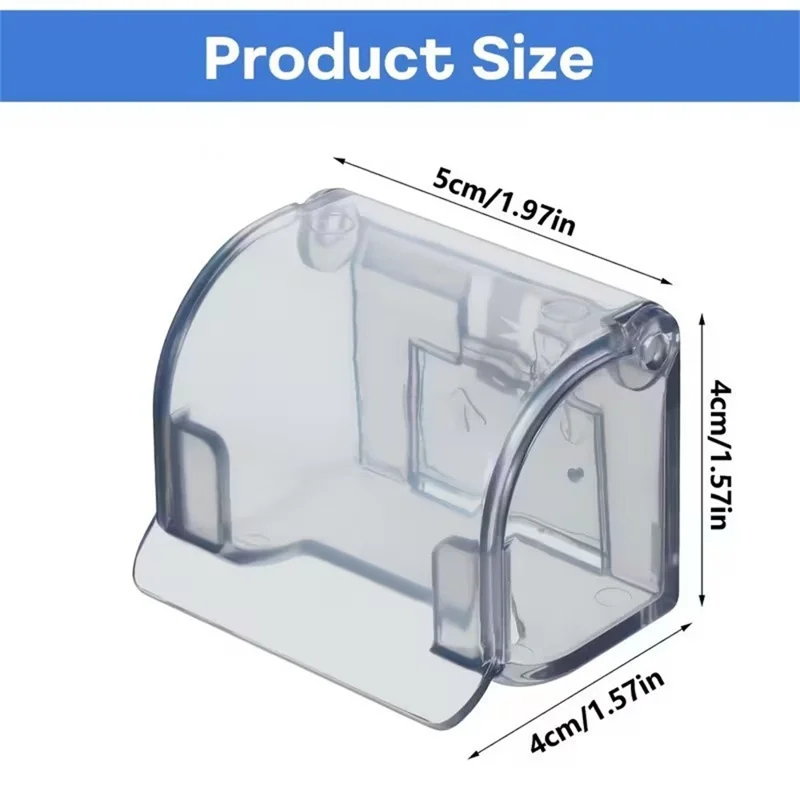 Soporte para Afeitadora de Montaje en Pared, Estante de Almacenamiento para Afeitadora con Cubierta Transparente a Prueba de Polvo y Agua para Organización de Baño