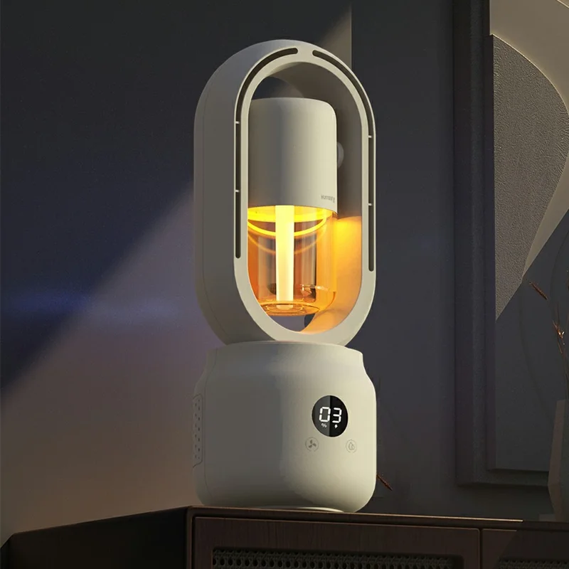 DP-872 Bladeless Humidifying Fan Smart Display OLED Cooling Humidifier Type-C Rechargeable Cooling Mist Fan for Desktop Bedroom