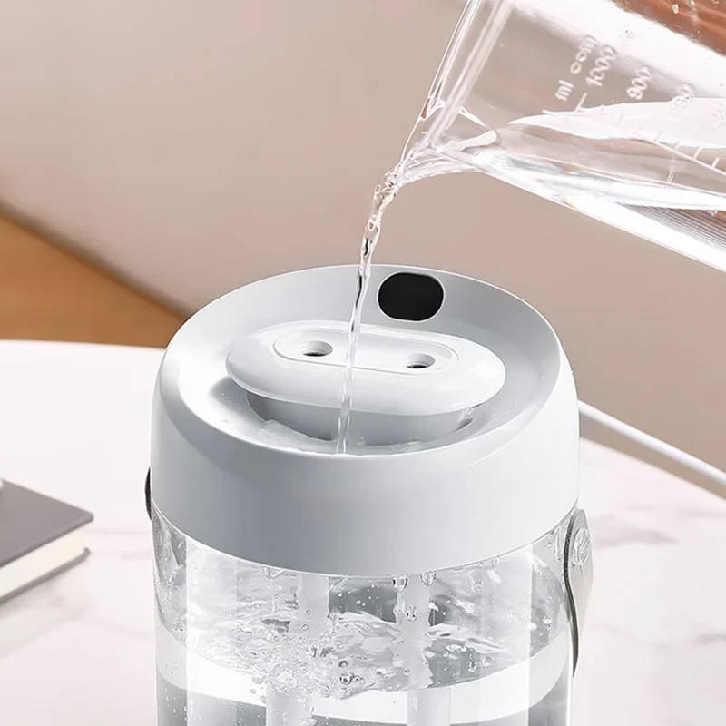 DP-A15 2000ml Air Humidifier Digital Display Dual Spray Nozzle 7 Color LED Light USB Power Mist Humidifier Diffuser for Home Car