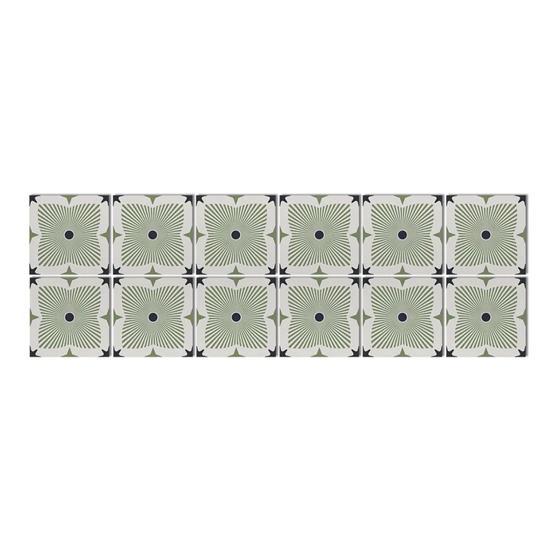 12 Unidades 15x15x0,175 cm 2D Planas Adhesivas Autoadhesivas Impermeables para Paredes de Cocina y Baño - ART226