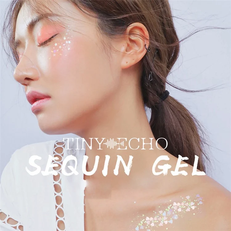 6 Colors Glitter Gel Set Chunky Holographic Body Glitter for Face Glitter Makeup Eye Lips Hair Nail Glitter Eyeshadow, No Need Glue - 105#
