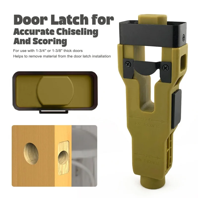 Kit per incasso serrature per porte, kit di installazione serrature per porte spesse 1-3/8 e 1-3/4 pollici - Verde