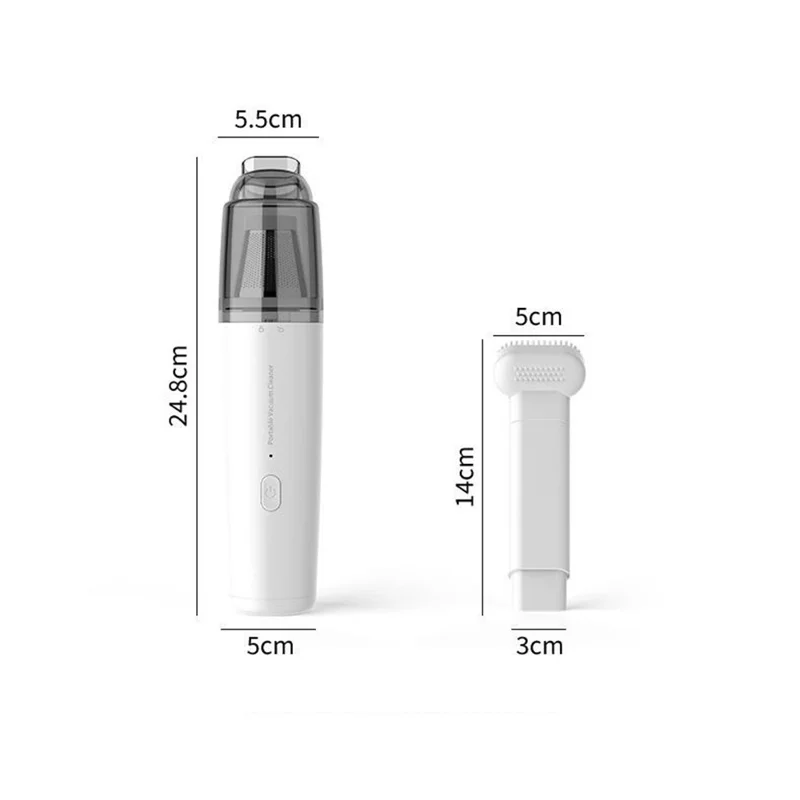 SY01-Q8 Portable Handheld Vacuum Cleaner 50W Cordless Powerful Suction Dust Blower for Car Home Use - White
