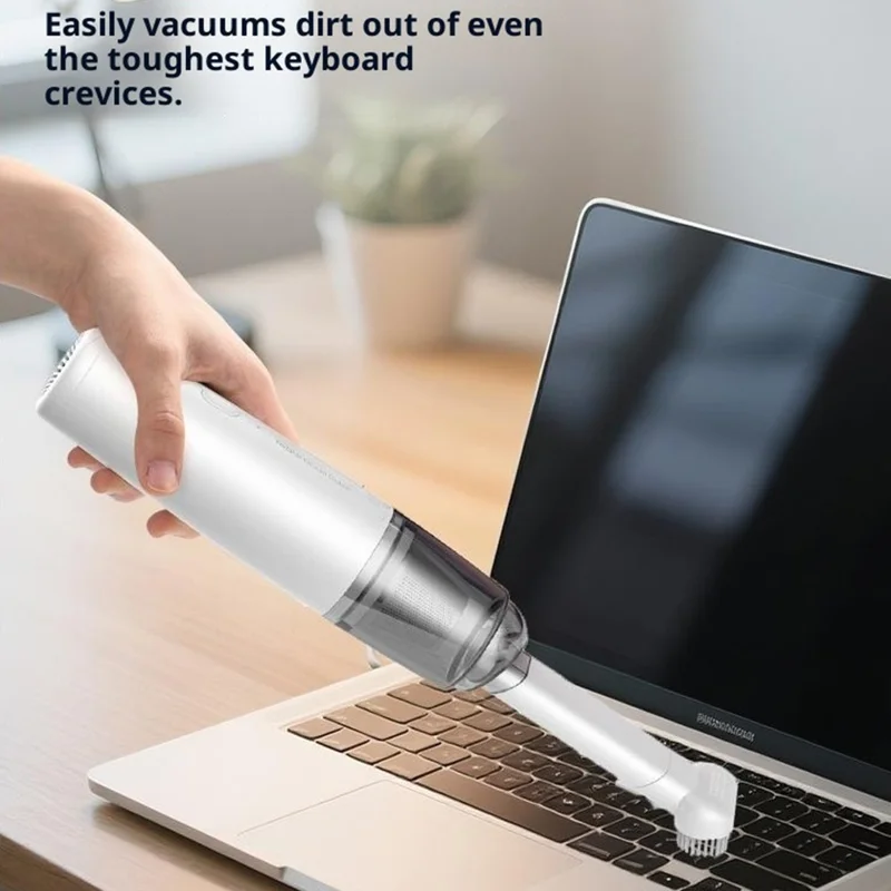 SY01-Q8 Portable Handheld Vacuum Cleaner 50W Cordless Powerful Suction Dust Blower for Car Home Use - White