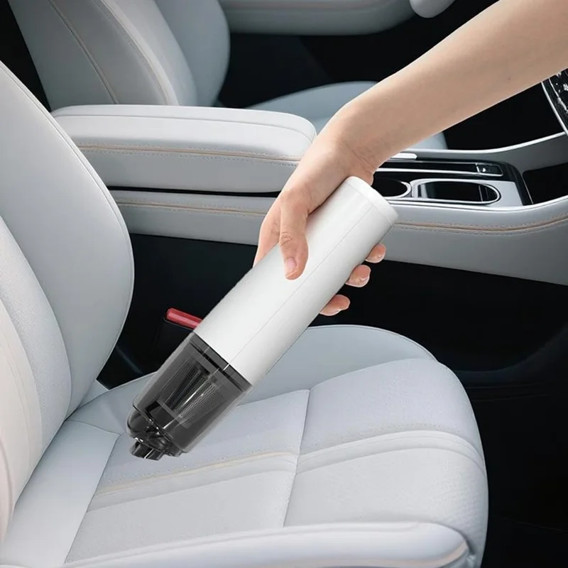 SY01-Q8 Portable Handheld Vacuum Cleaner 50W Cordless Powerful Suction Dust Blower for Car Home Use - White