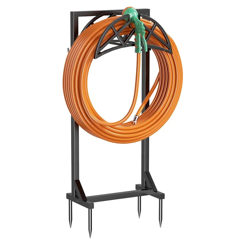 Freestanding Hose Holder 150ft Capacity Heavy Duty Metal Stand Storage Rack for Garden Lawn