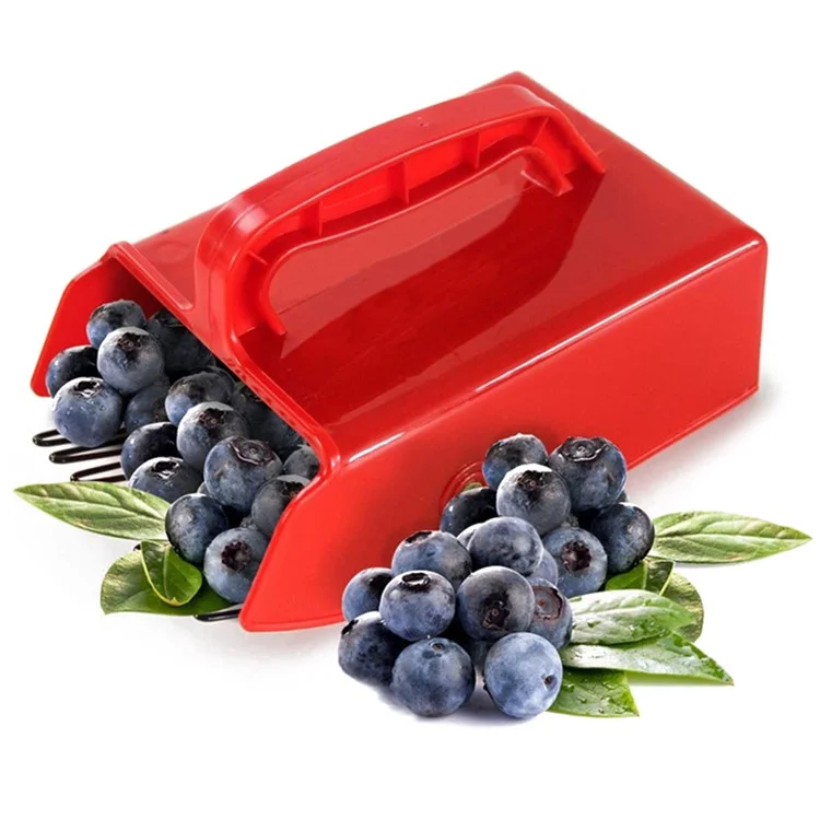 Râteau de cueillette de baies design ergonomique avec fourchette métallique pour la cueillette de bleuets et de baies de Russie (sans BPA, sans certificat FDA) 