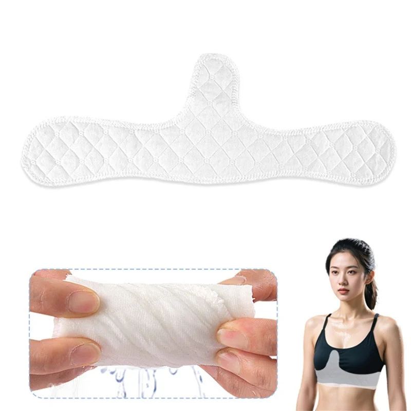 Sports Sweat Pads Absorbent Anti-Moisture Cotton Washable Reusable Underarm Pads for Exercise Workout - Shaped Pad