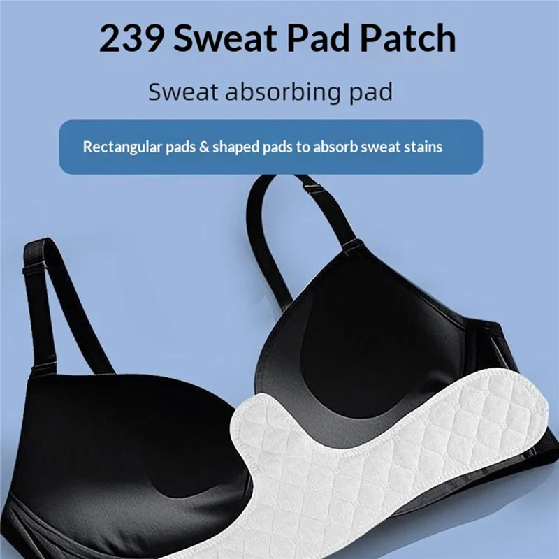 Sports Sweat Pads Absorbent Anti-Moisture Cotton Washable Reusable Underarm Pads for Exercise Workout - Shaped Pad