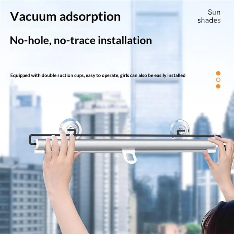 ST-5022 45x125cm Car Window Sunshade Auto Retractable Suction Cup Blackout Curtain for Car Bedroom