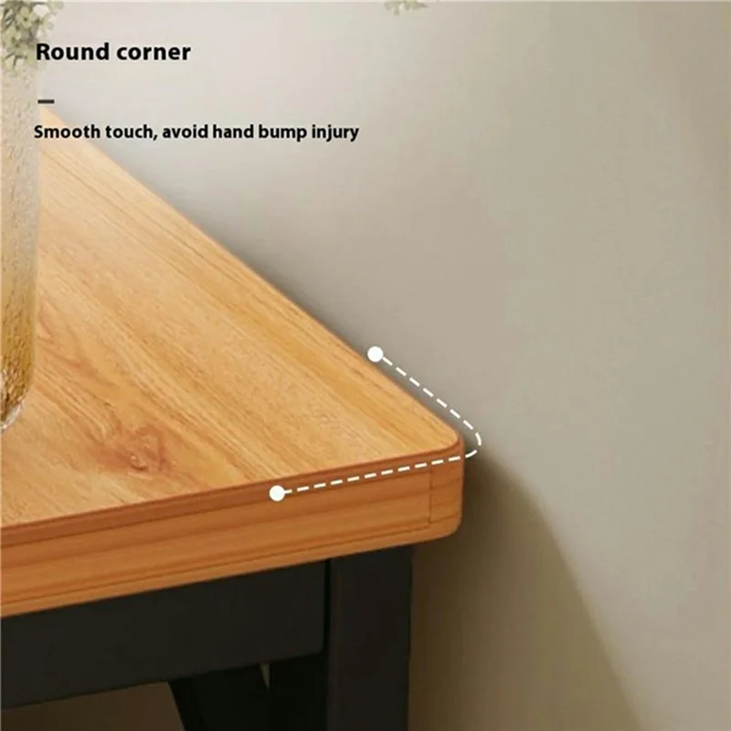 Smal Konsolbord 120x30cm 2-Lags Bag Sofabeholder til Stue og Soveværelse - Ege + Hvid Ramme