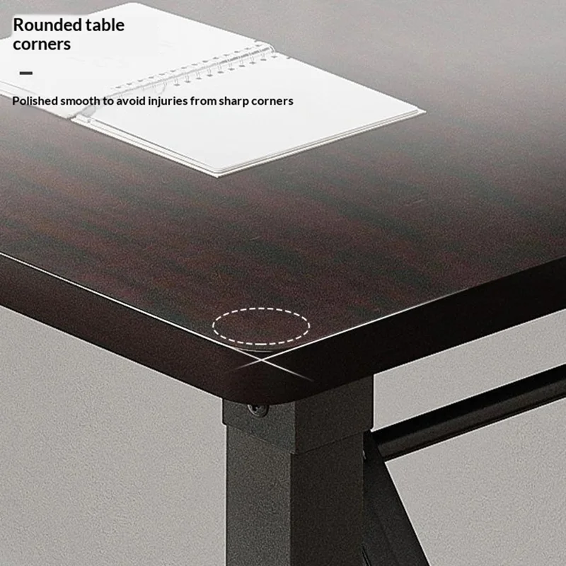 Klapptisch 100x50x75 cm Doppelstangen-Computer-Schreibtisch Büro- und Lernschreibtisch für zu Hause, keine Montage erforderlich – Schwarz