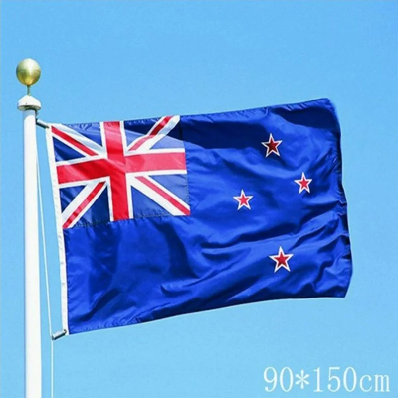 90x150cm 3x5ft New Zealand Flag Polyester National Banner with Grommets for Outdoor Display