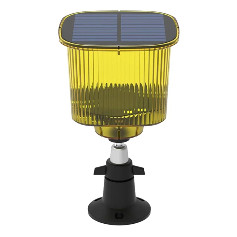 N911R Solar Birds / Animals Repeller Solar Recording Timer Sound and Light Alarm - Amarelo