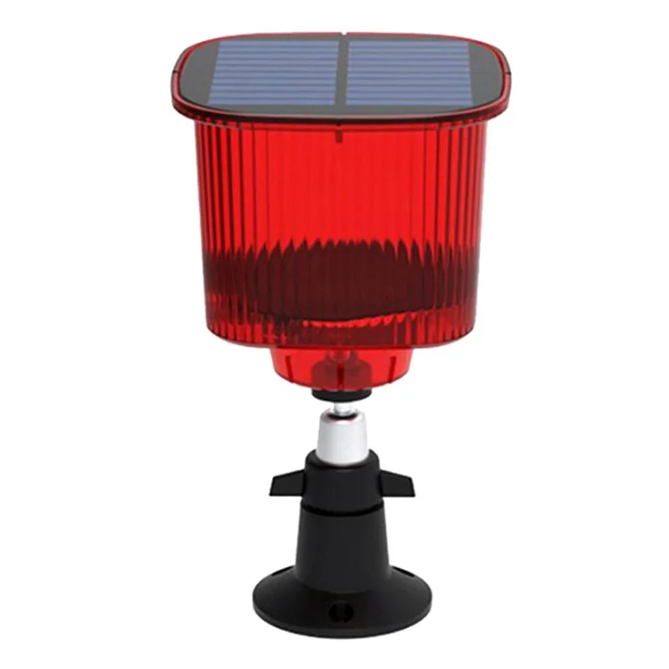 N911R Aves Solares / Animal Repelling Solar Recording Timer Sound And Light Alarm - Vermelho