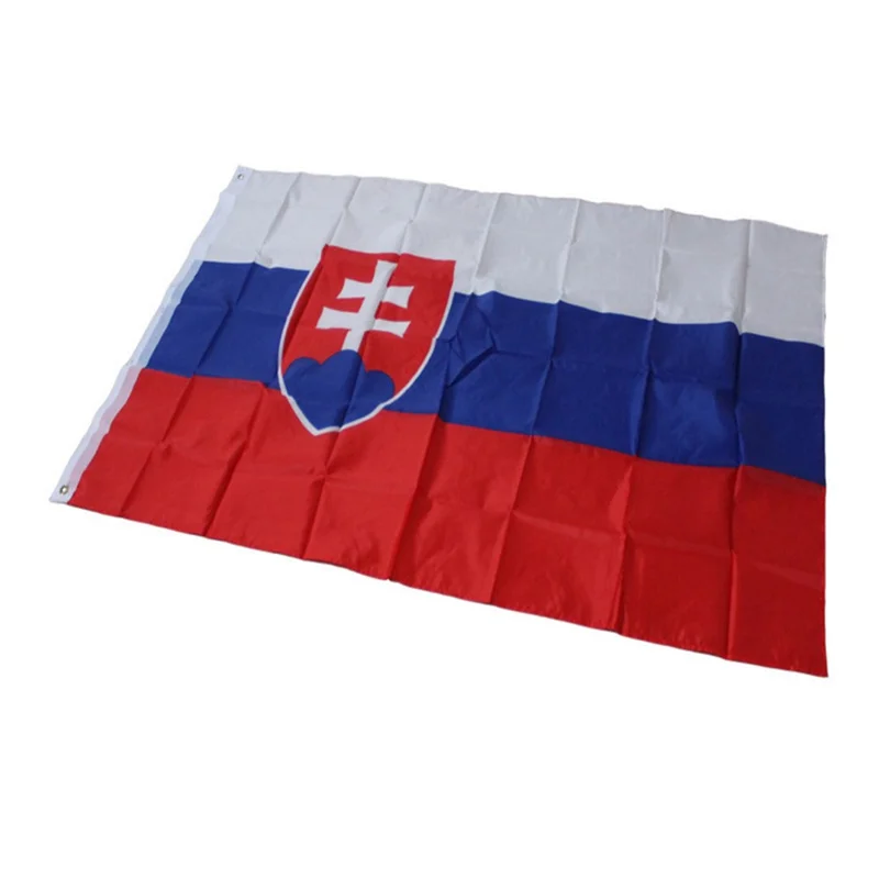 90x150cm 3x5ft Słowacja Flag Polyester National Banner with Grommets for Display