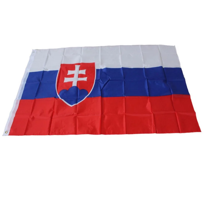 90x150cm 3x5ft Słowacja Flag Polyester National Banner with Grommets for Display