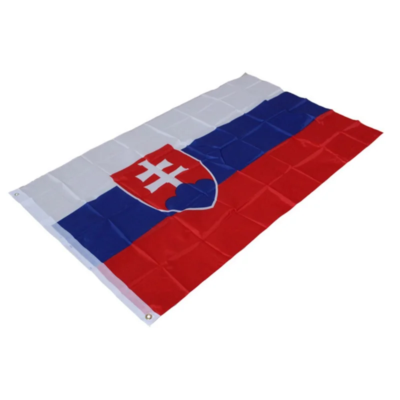90x150cm 3x5ft Słowacja Flag Polyester National Banner with Grommets for Display
