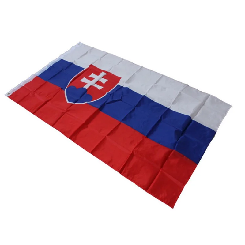 90x150cm 3x5ft Słowacja Flag Polyester National Banner with Grommets for Display