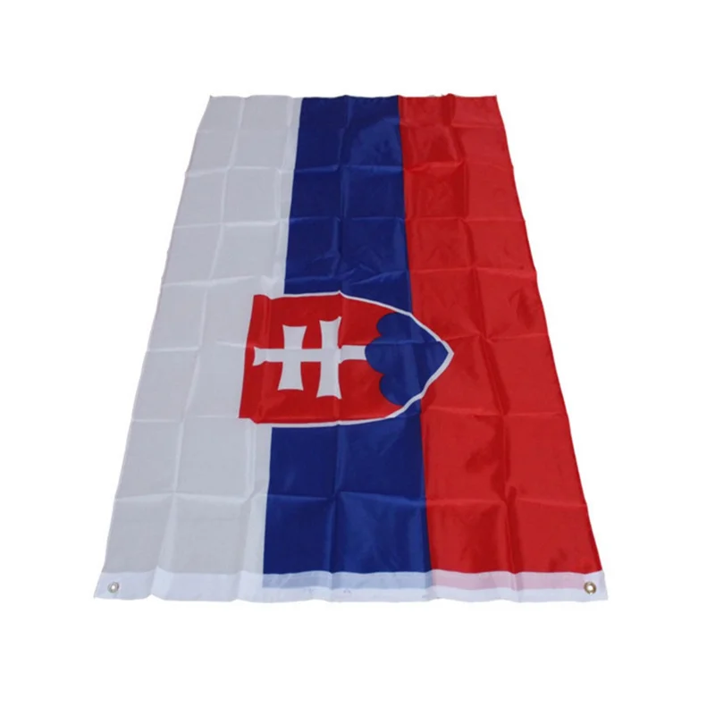 90x150cm 3x5ft Słowacja Flag Polyester National Banner with Grommets for Display