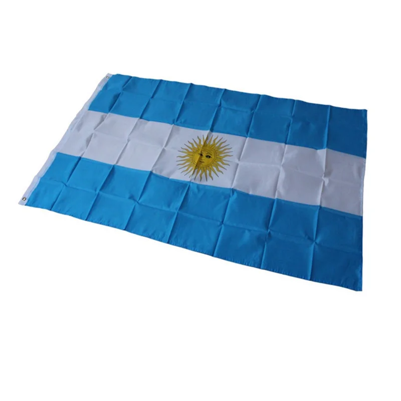 Flaga Argentyny 90x150 cm 3x5 ft, poliestrowa tarcza narodowa z uchwytami do wyświetlenia