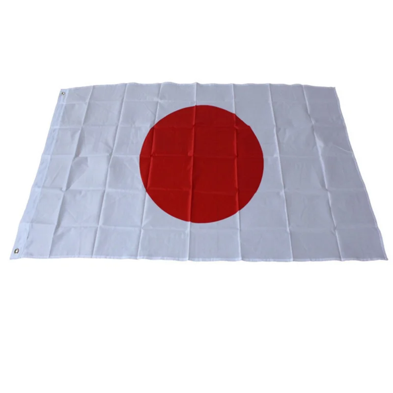 90x150cm 3x5ft Flaga Japonii Poliesterowa Flaga Narodowa z Uchylami do Wyświetlania na Zewnątrz i Wewnątrz