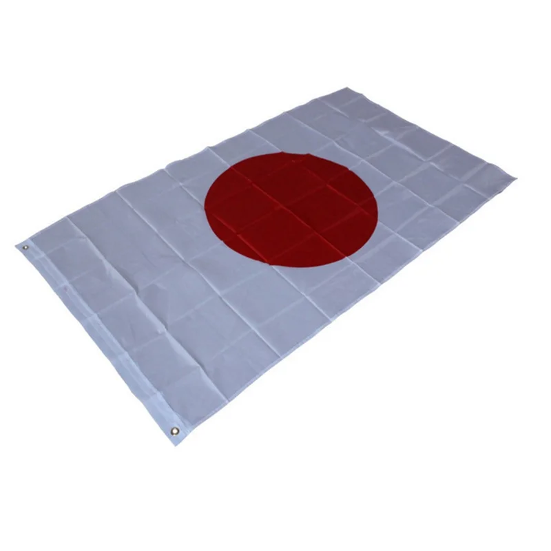 90x150cm 3x5ft Flaga Japonii Poliesterowa Flaga Narodowa z Uchylami do Wyświetlania na Zewnątrz i Wewnątrz