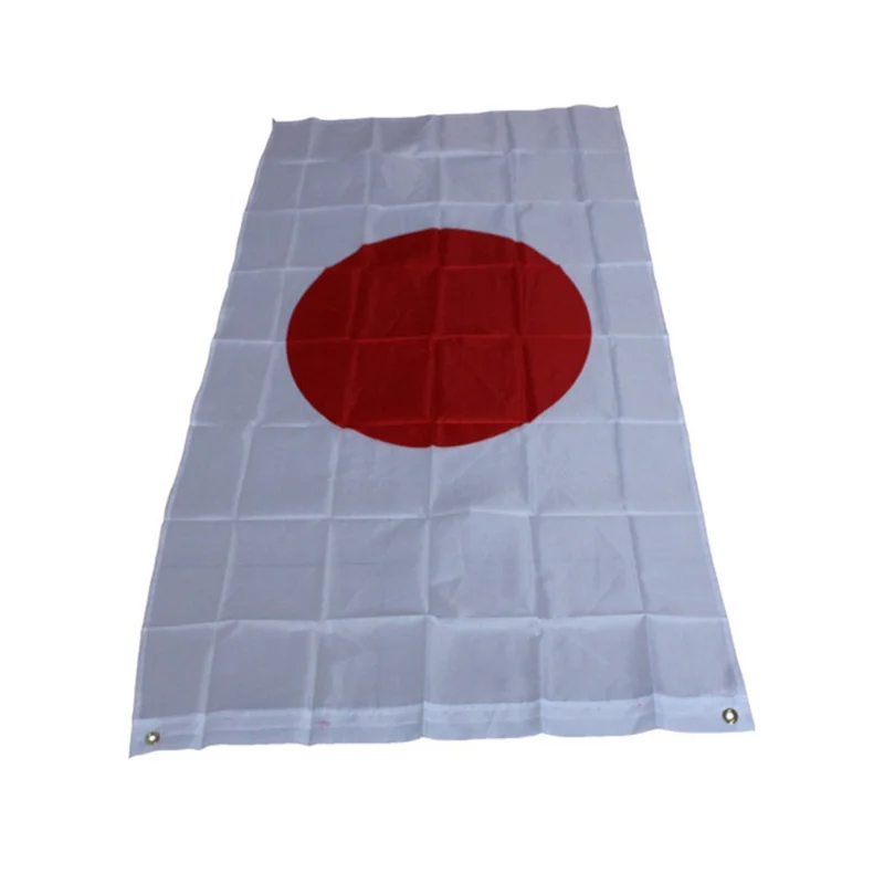 90x150cm 3x5ft Flaga Japonii Poliesterowa Flaga Narodowa z Uchylami do Wyświetlania na Zewnątrz i Wewnątrz