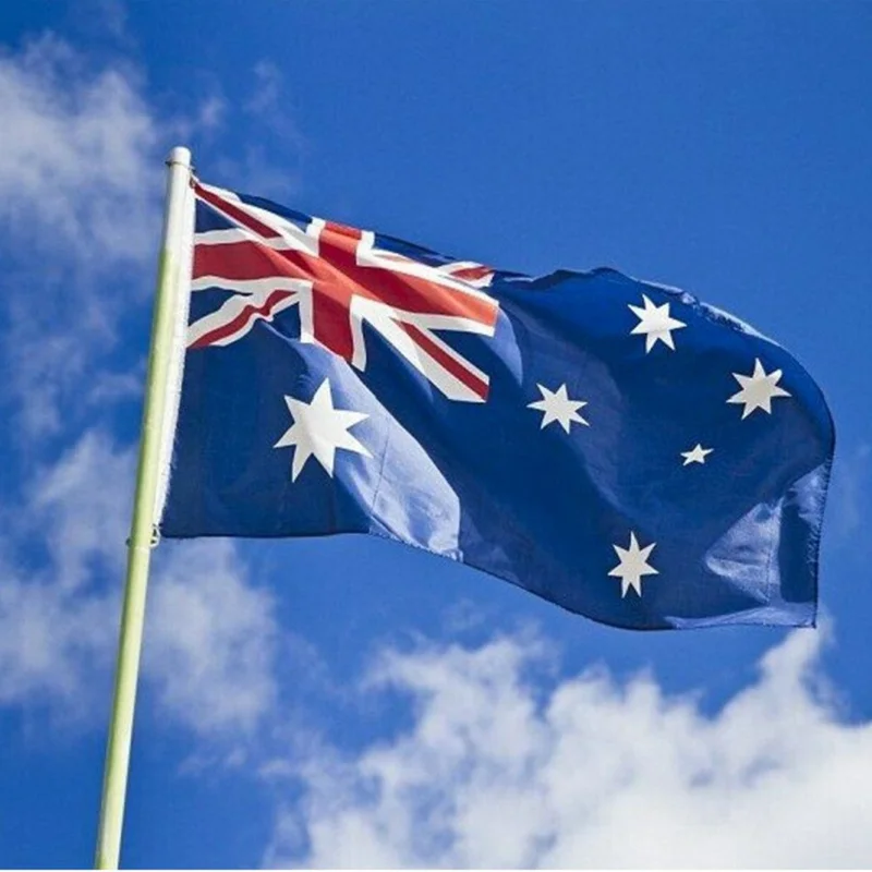 90x150cm 3x5st Flaga Australii z poliestru, flaga Australii 3x5 stopy z uchwytem na maszt, do użytku zewnętrznego