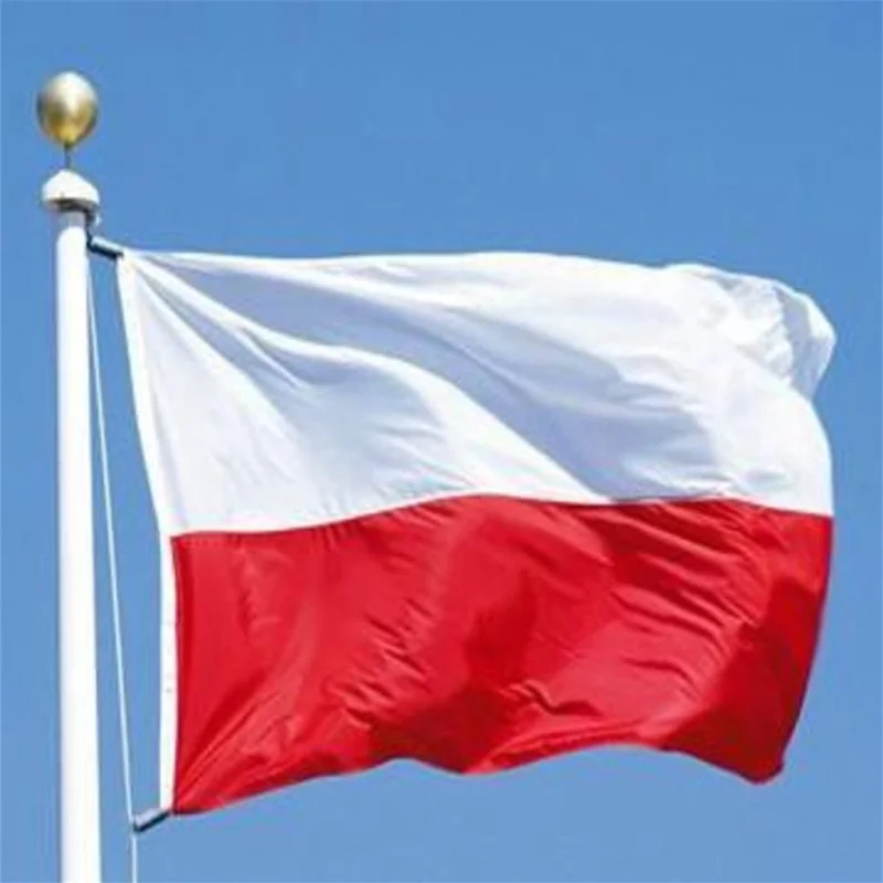 90x150cm 3x5ft Flaga Polski z poliestru, narodowe godło z otworami do użytku wewnętrznych i zewnętrznych