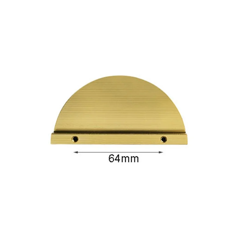 Semicircle Bronze Cabinet Door Pulls Replacement Wardrobe Door Handle with 22mm Screw, Size: L
