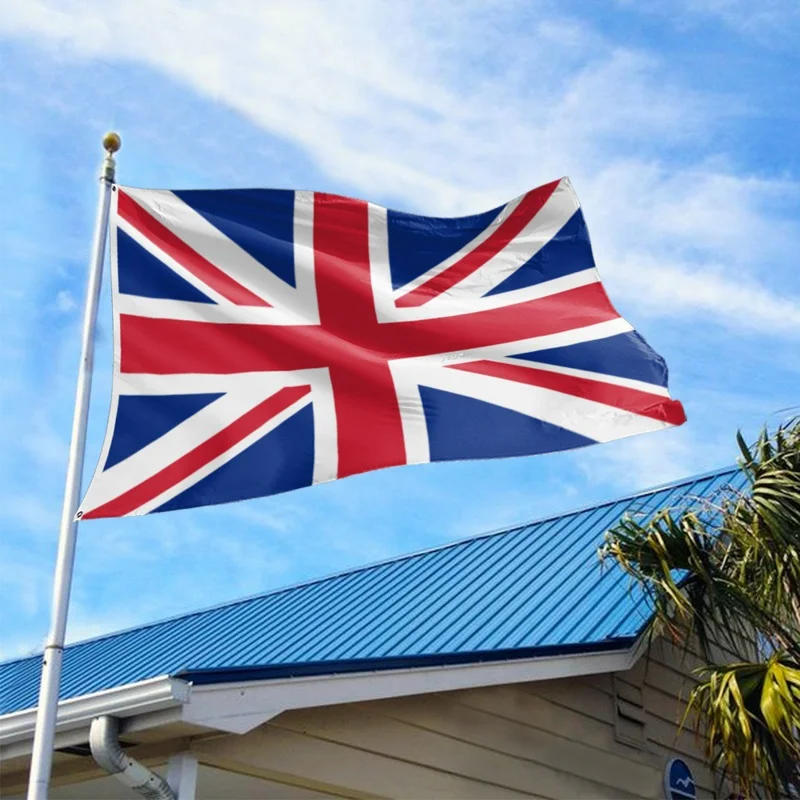 90x150cm 3x5ft UK British Flag Polyester National Banner with Metal Grommets for Outdoor Indoor Display